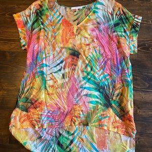Lavender Brown Tropical Tunic